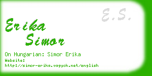 erika simor business card